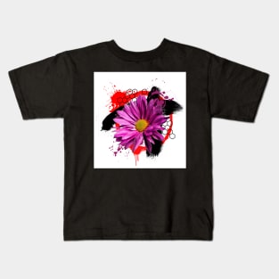 Digital Art Abstract Flower Kids T-Shirt